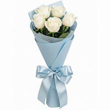 Букет 5 Белых роз Проуд в Татариново