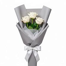 Букет 3 белые розы в Татариново