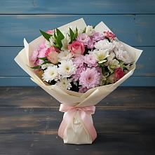 Букет цветов из:  Хризантемы, Альстромерии и Розы #REPLACE_PRED# Татариново