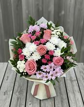 Букет цветов из:  Альстромерии, Гвоздики, Розы и Хризантемы #REPLACE_PRED# Татариново