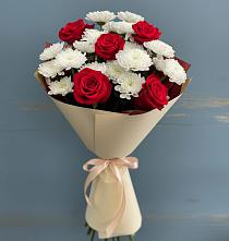 Букет цветов из:  Розы и Хризантемы #REPLACE_PRED# Татариново