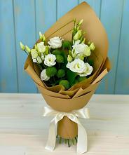 Букет цветов из:  Хризантемы и Лизиантусы #REPLACE_PRED# Татариново