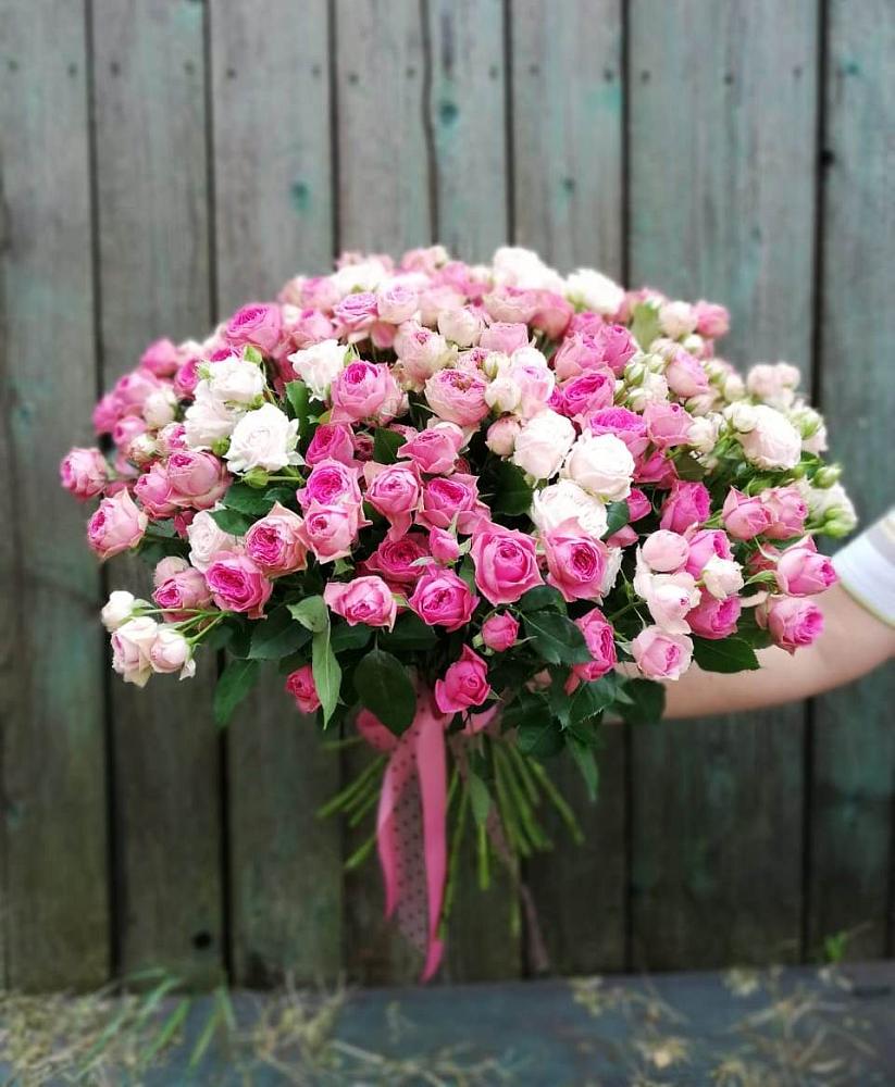 Букет Розовые кустовые розы Натали и Лав Лидия в Татариново