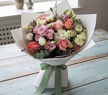 Букет цветов из:  Розы, Лизиантусы и Гвоздики #REPLACE_PRED# Татариново