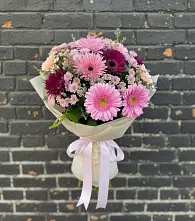 Букет цветов из:  Герберы и Хризантемы в Татариново