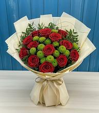 Букет цветов из:  Розы и Хризантемы в Татариново