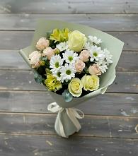 Букет цветов из:  Альстромерии, Розы и Хризантемы в Татариново