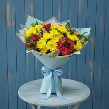 Букет цветов из:  Альстромерии и Хризантемы в Татариново