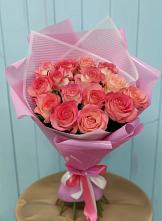 Букет 15 Розовых роз Равель в Татариново