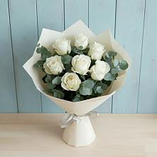 Букет Белые розы в Эвкалипте #REPLACE_PRED# Татариново